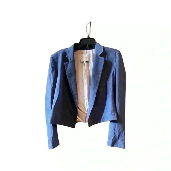 TIBI Linen Viscose Cropped Jacket Size 2-Excellent Condition - Picture 1 of 6